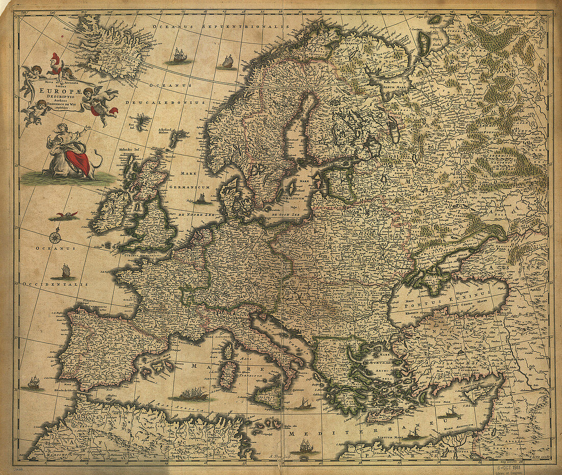 Map of Europe,1700
