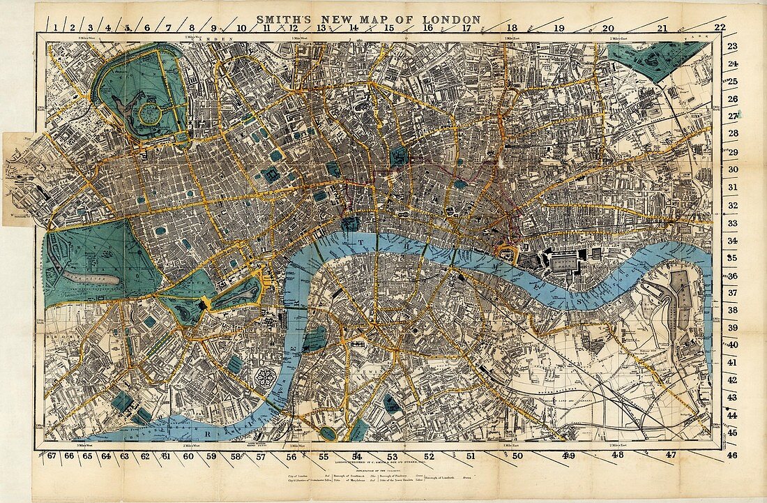 Map of London,1860