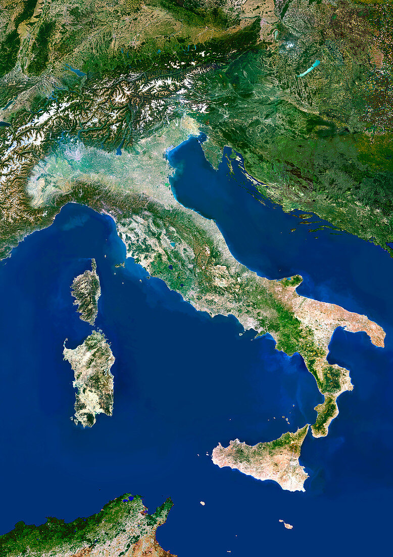 Italy,satellite image