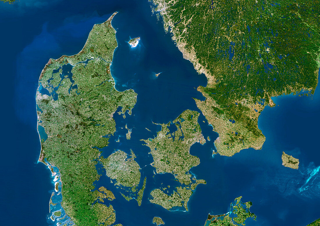 Denmark - Sweden border,satellite image