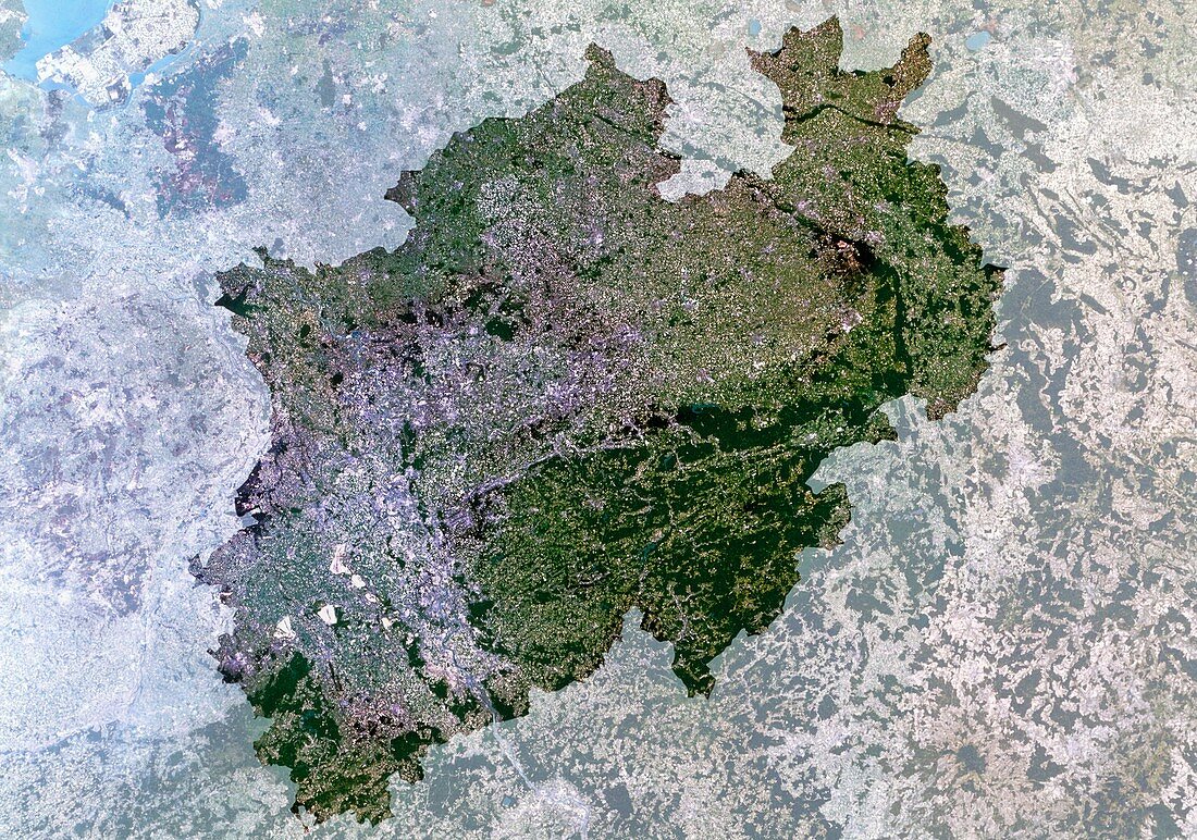 Satellite image of North Rhine-Westphalia,Germany