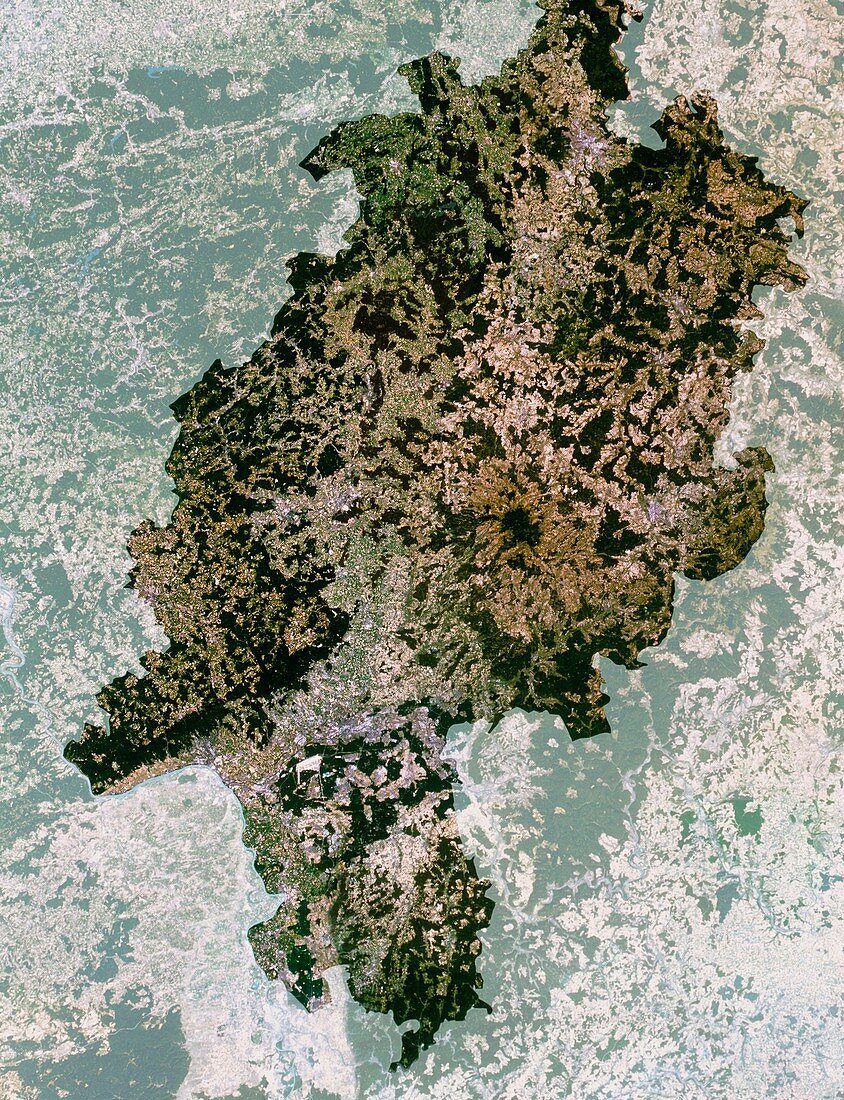 Satellite image of Hesse state,Germany