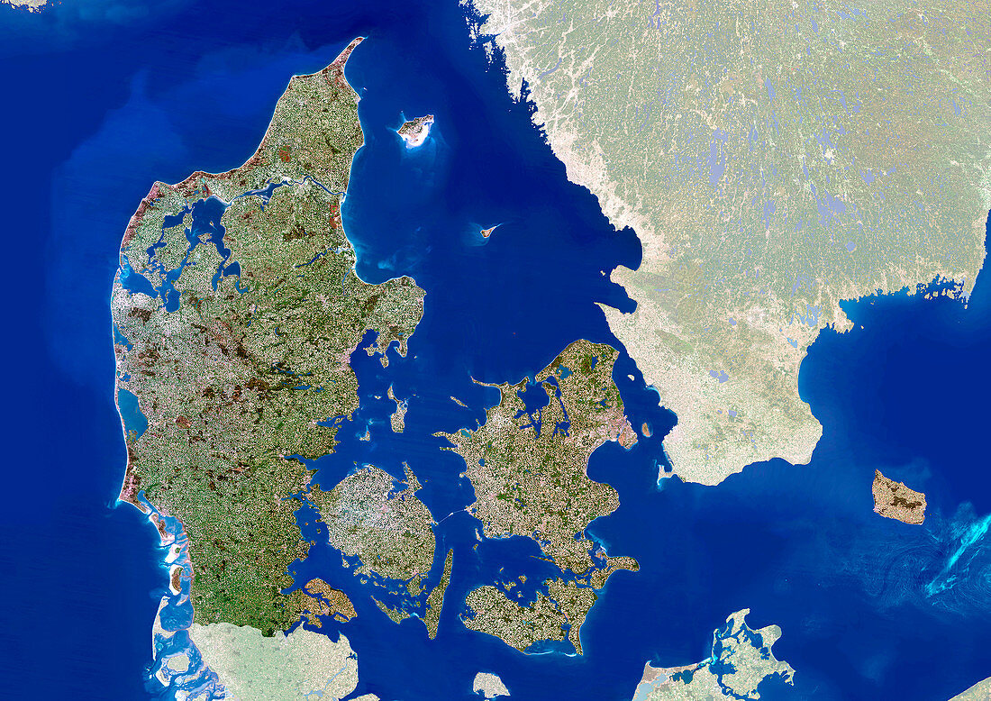 Denmark,satellite image