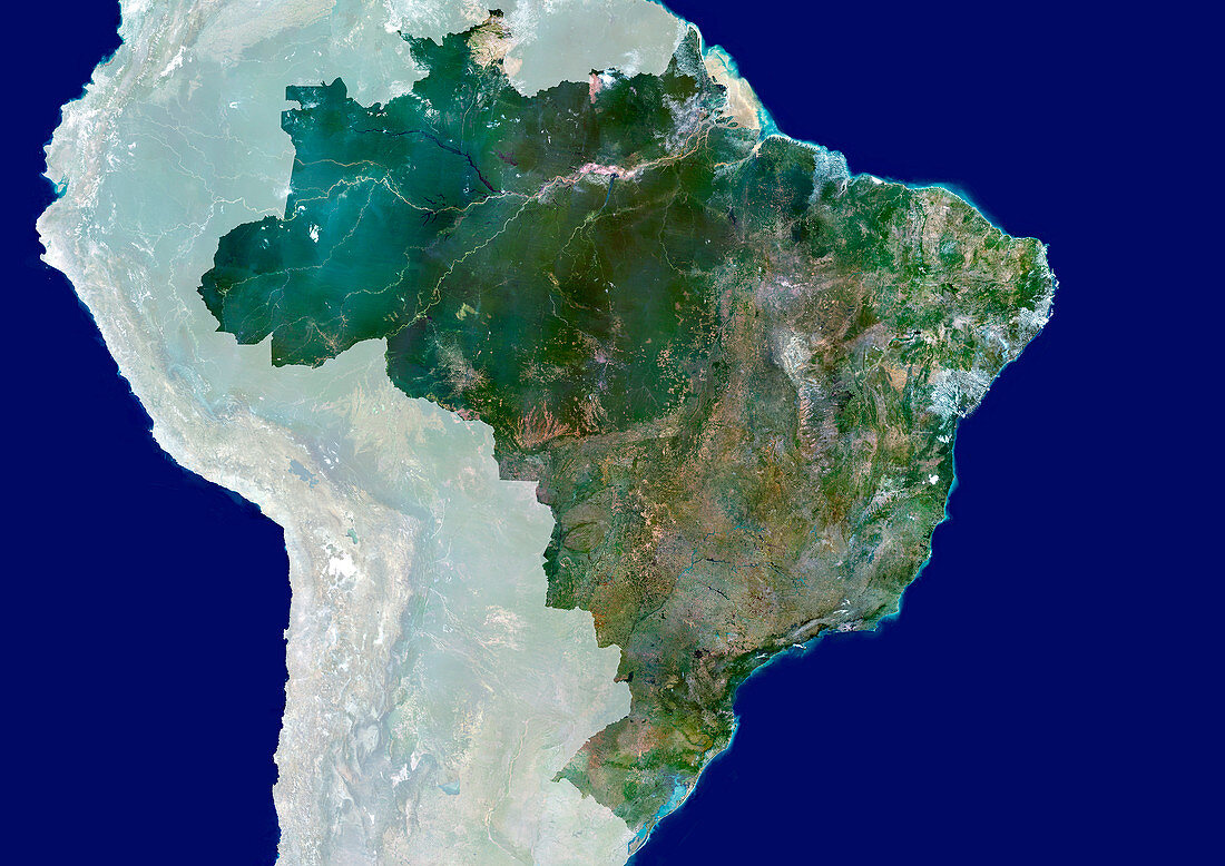 Brazil,satellite image