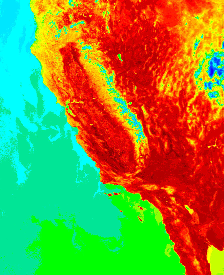 California,USA,surface temperature