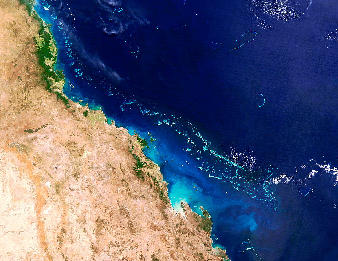 Great Barrier Reef,Landsat image