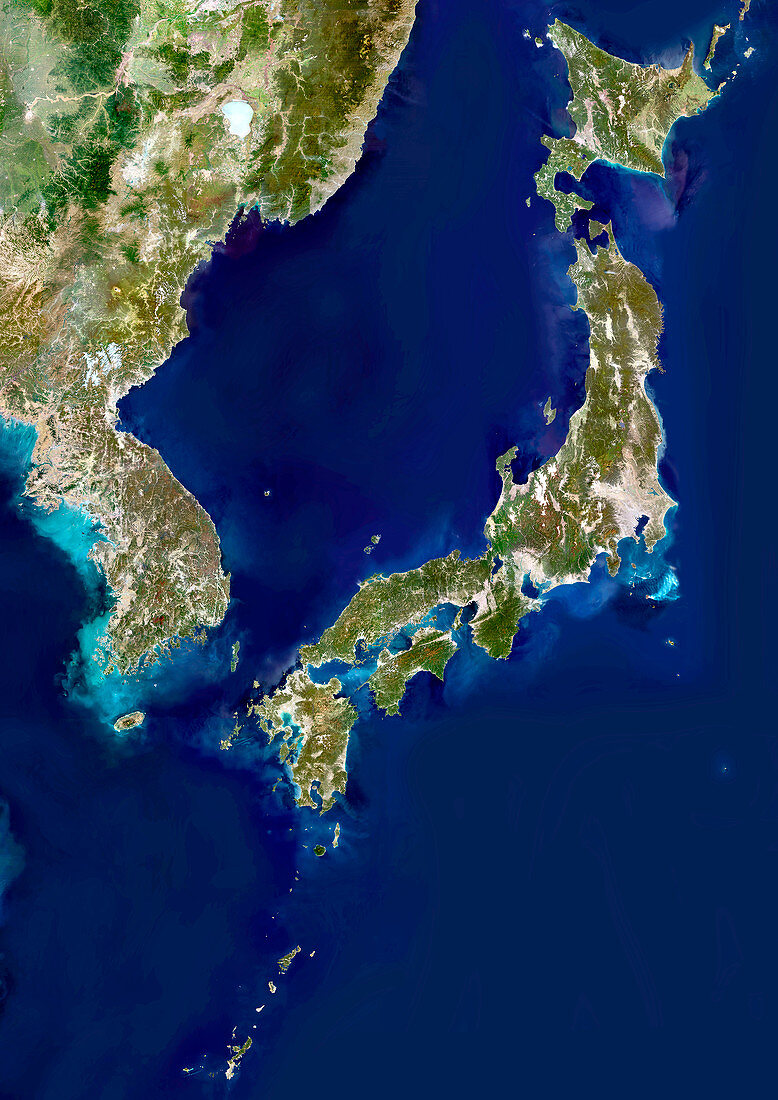 Japan and Korea,satellite image