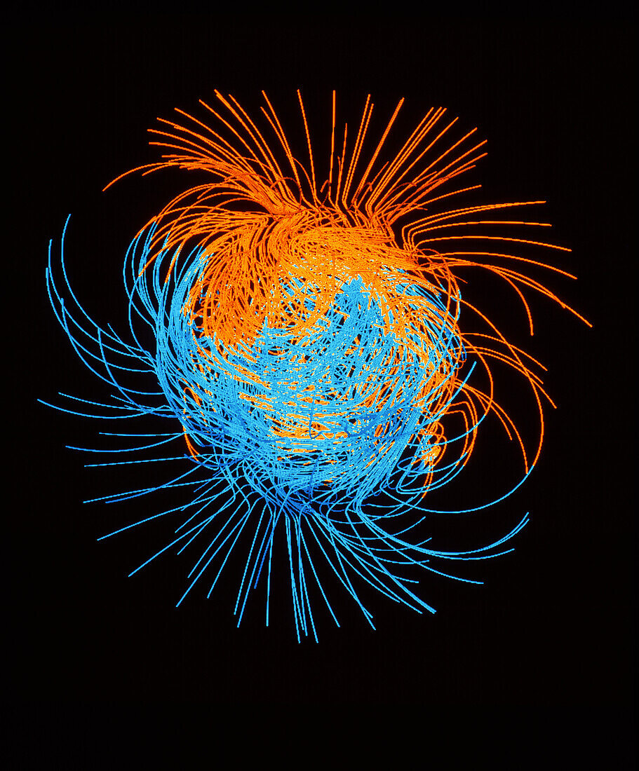 Simulation of the Earth's magnetic field