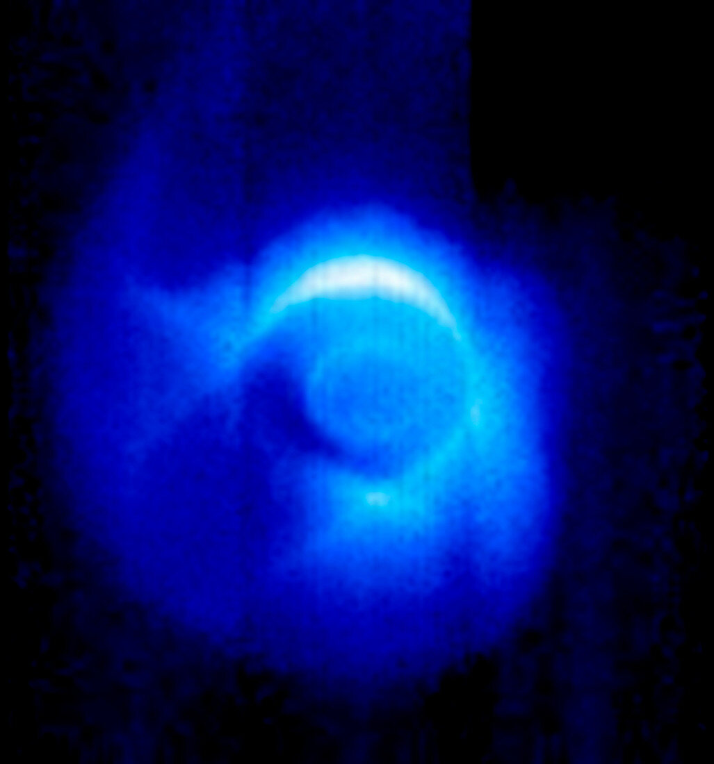 Plasma in Earth's magnetic field,UV image