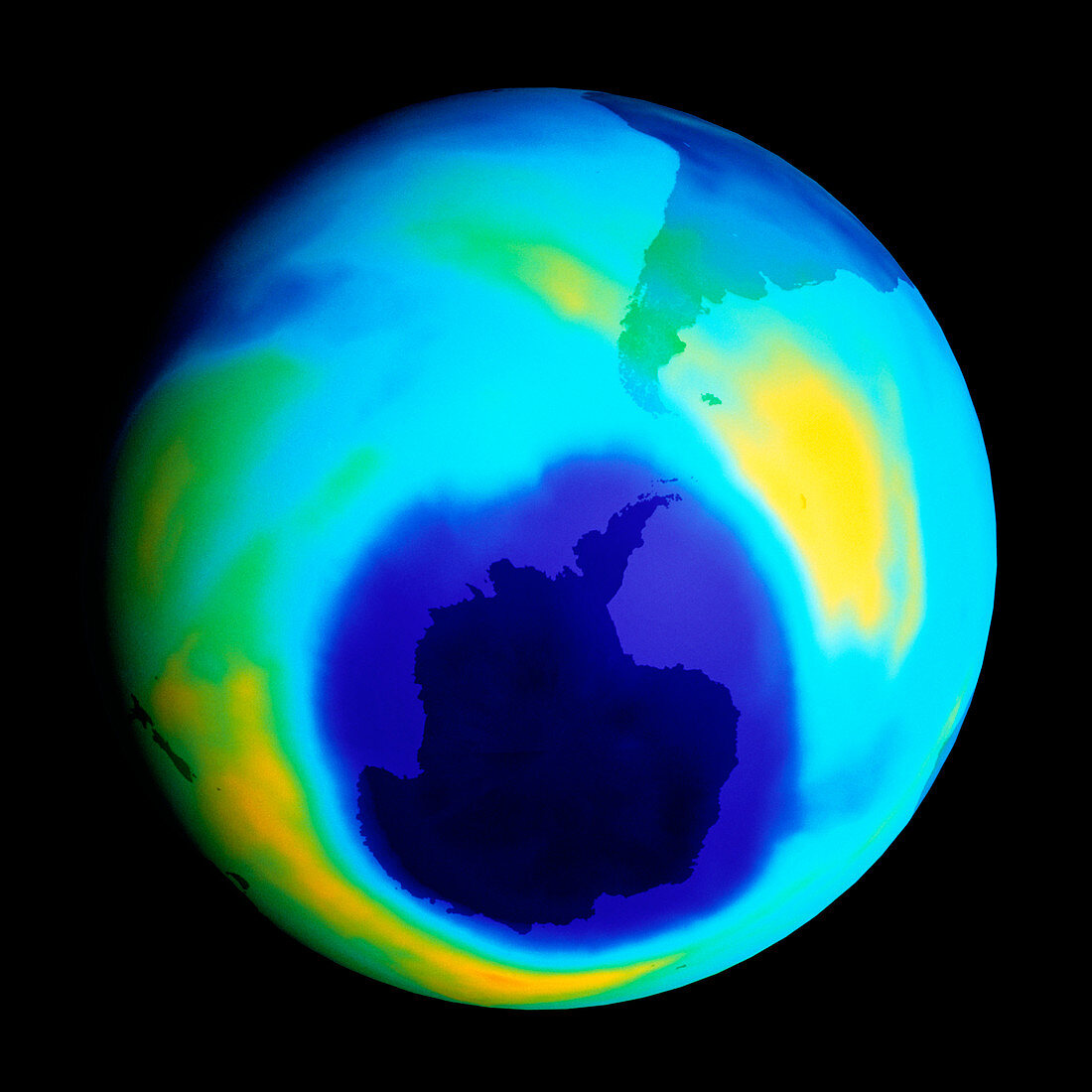 Ozone hole,September 2001