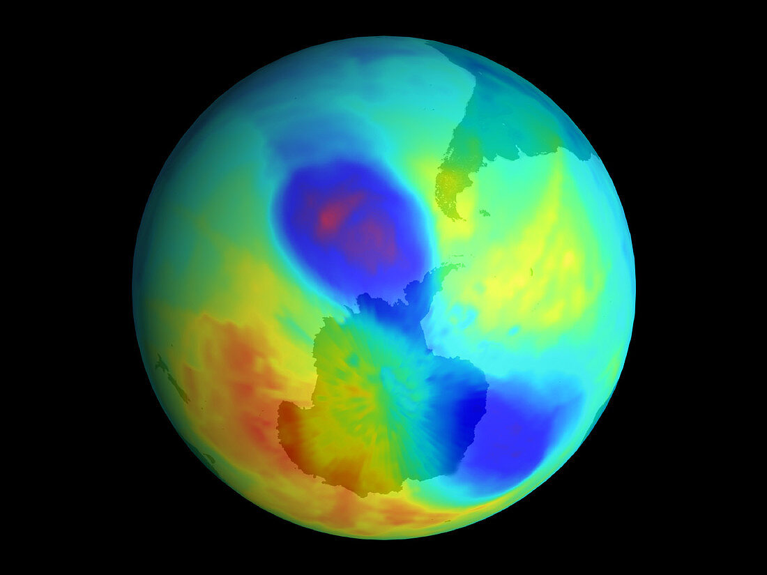 Antarctic ozone hole,September 2002