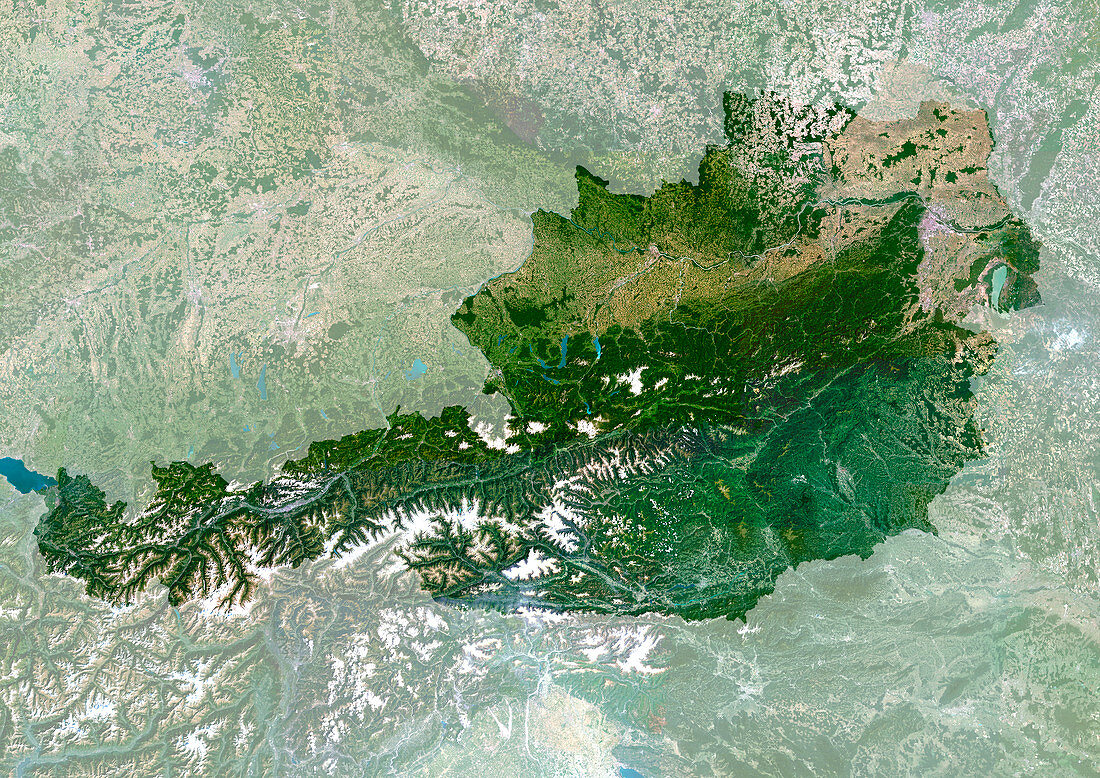 Austria,satellite image