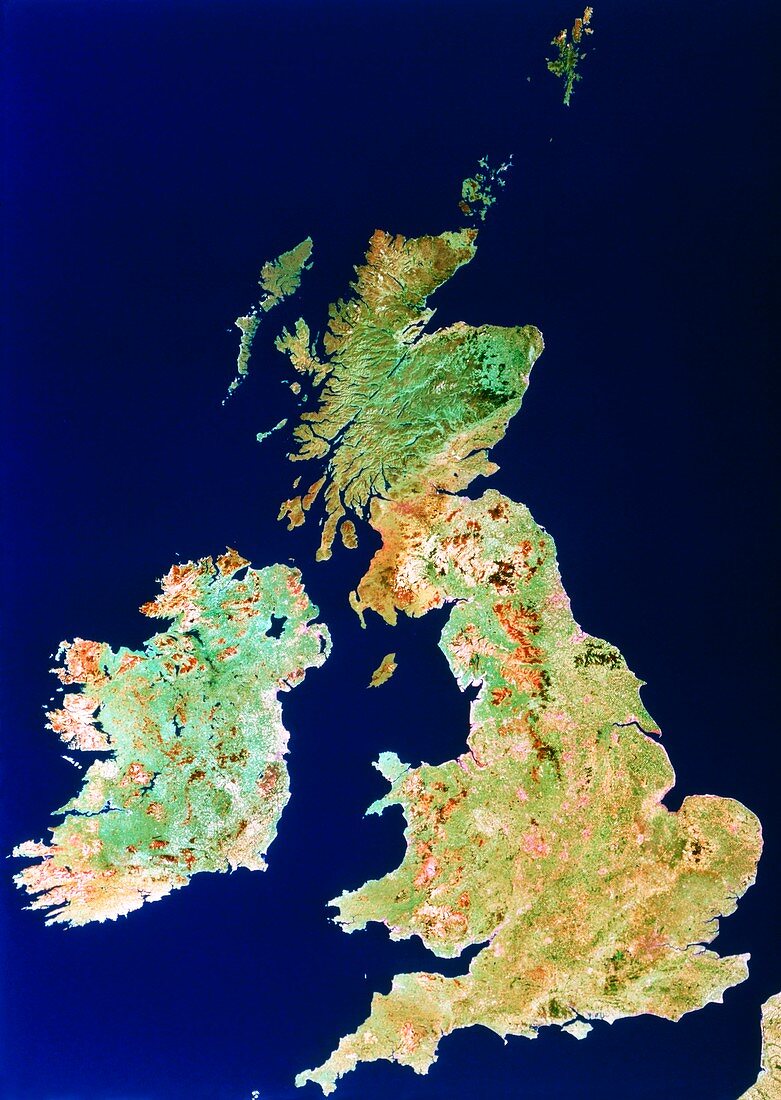Landsat mosaic of British Isles