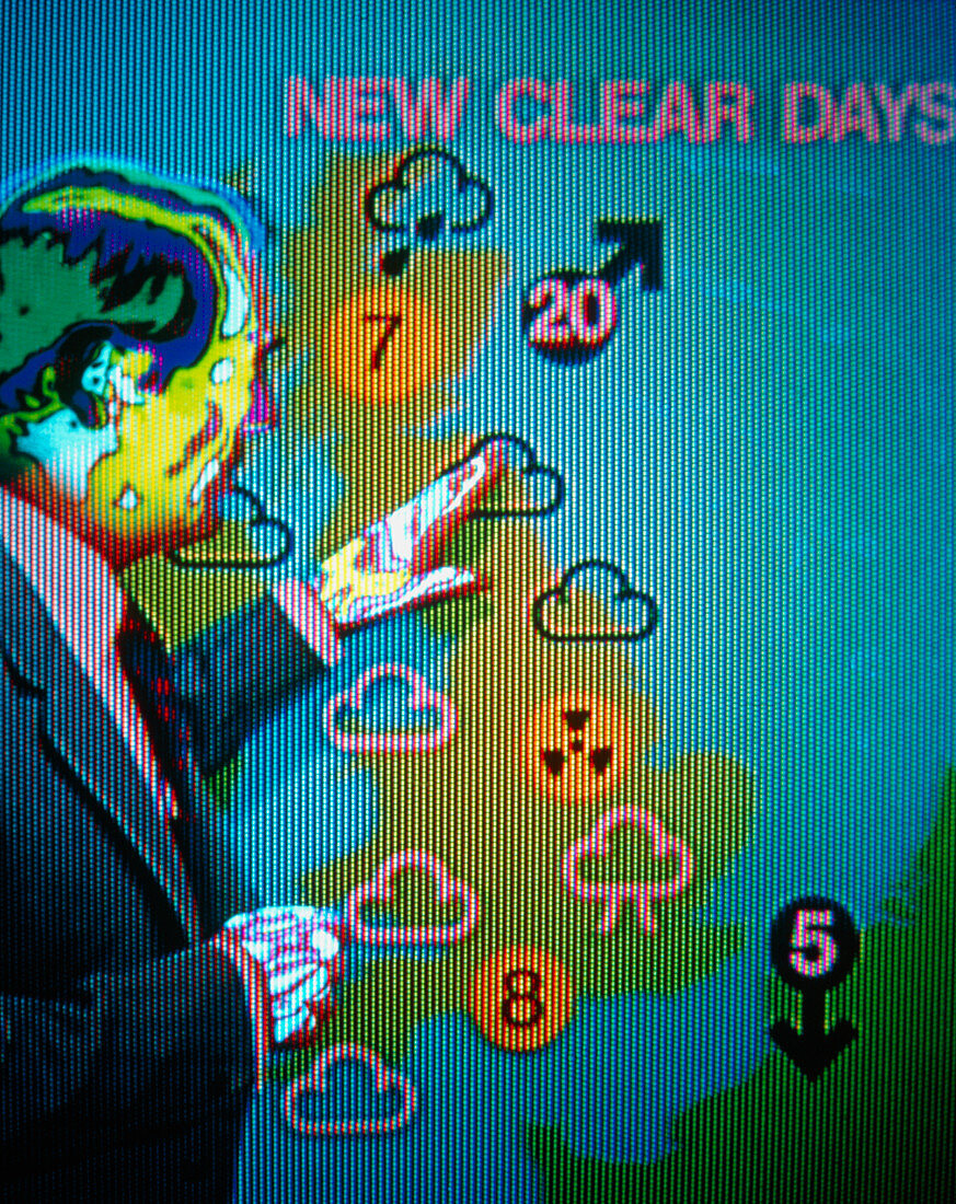 Thermogram of a television weatherman