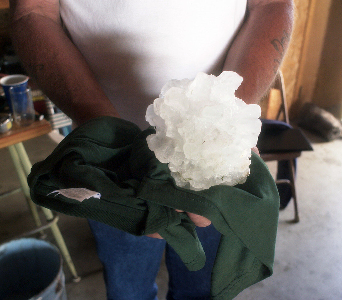 Extremely large hailstone