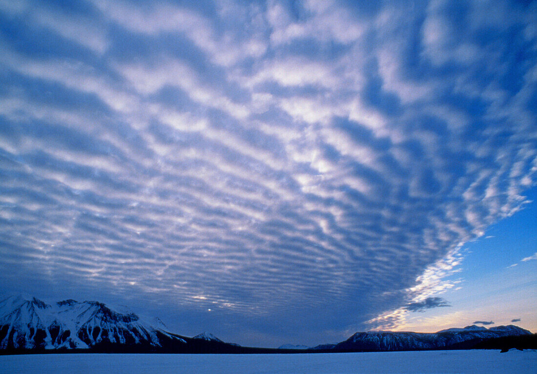 Altocumulus clouds