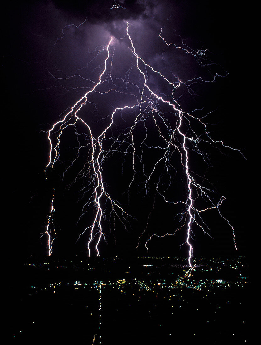 Lightning over Tamworth,New South Wales