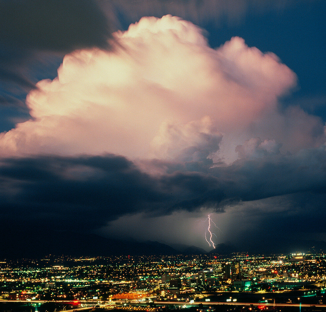 Lightning over Tucson,Arizona