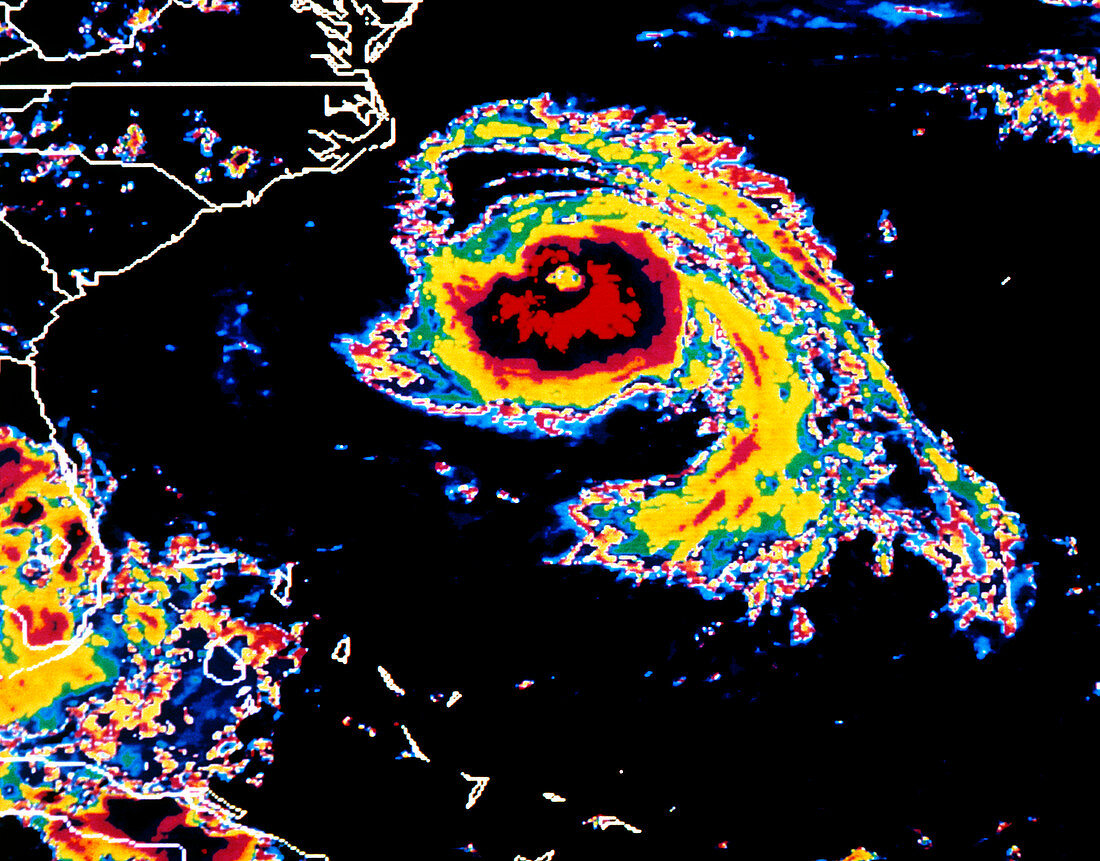 F/col satellite image of Hurricane Emily,1993
