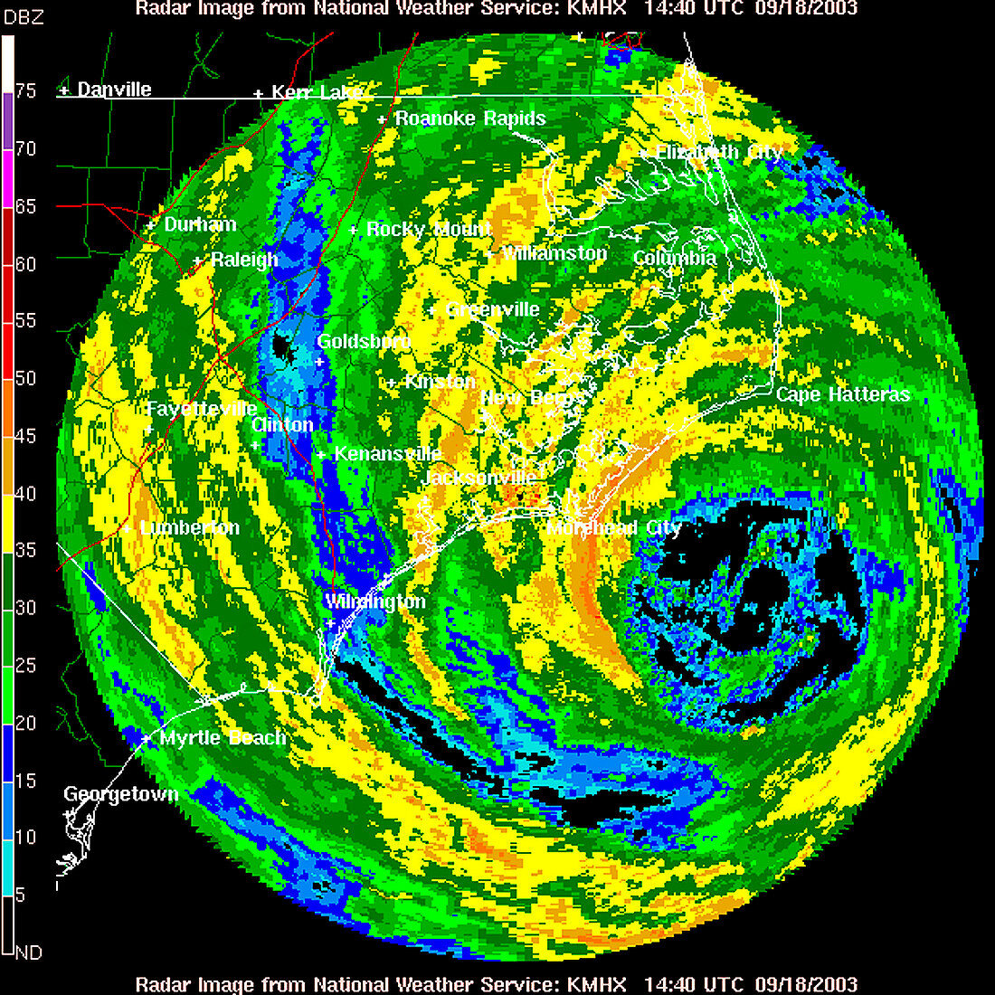 Hurricane Isabel,18/9/2003