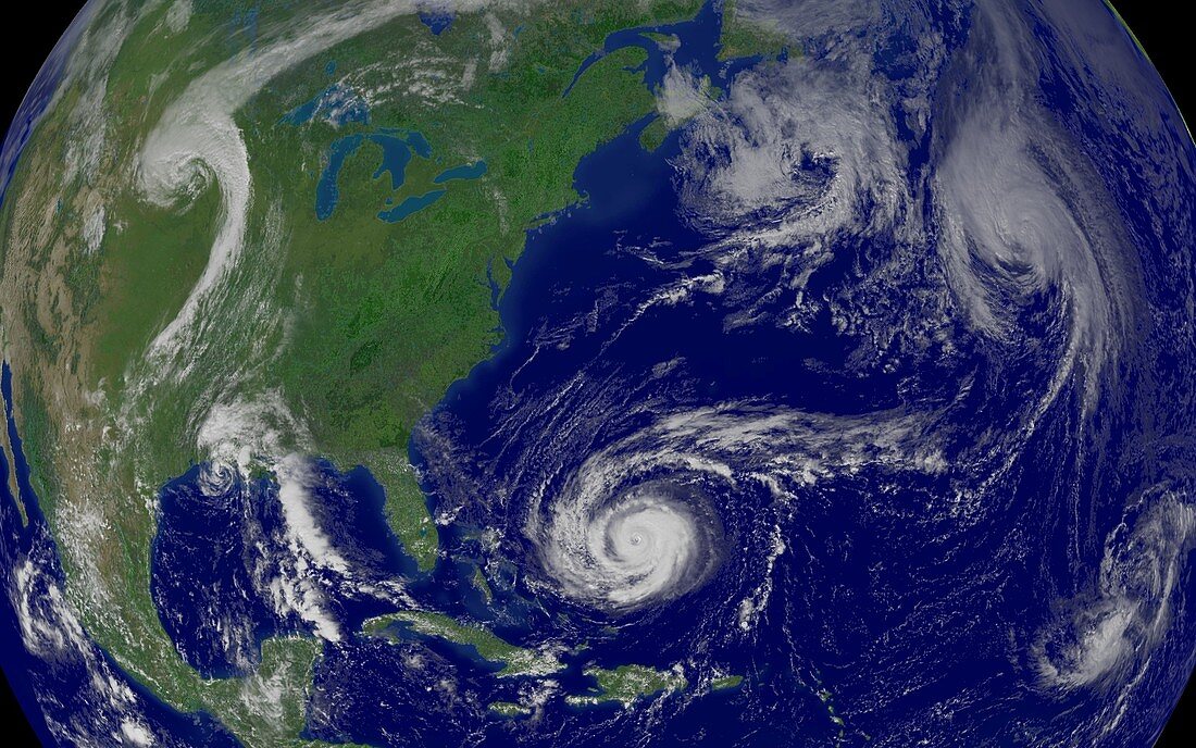 Hurricane Jeanne with other storms