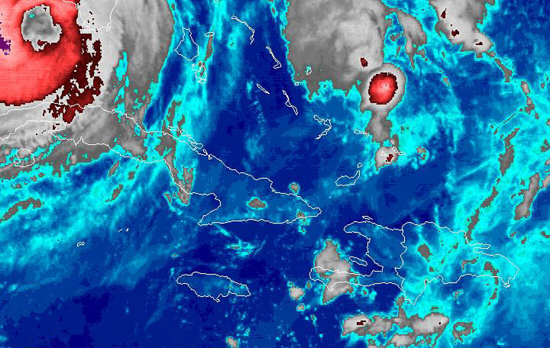 Hurricane Wilma and tropical storm Alpha