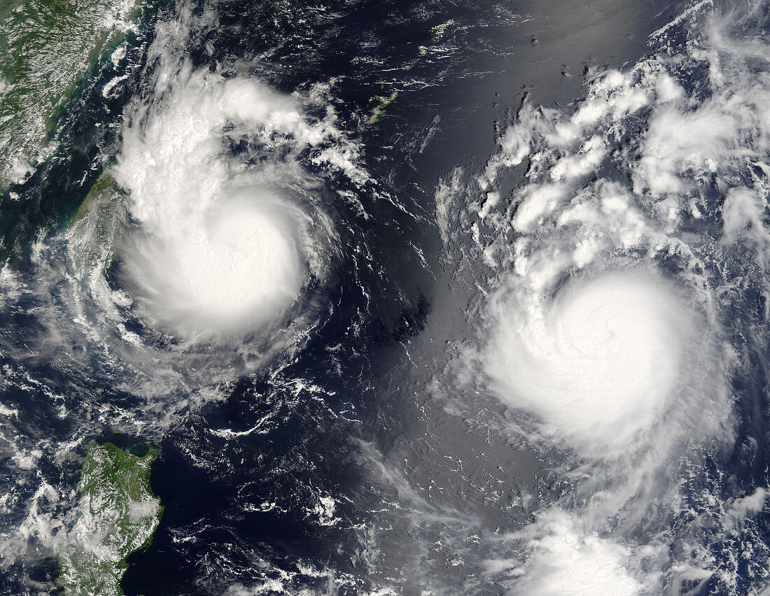 Typhoon Saomai and tropical storm Bopha