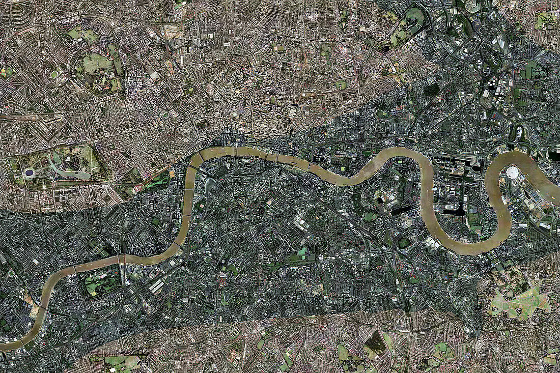 Flood risk in London,aerial view