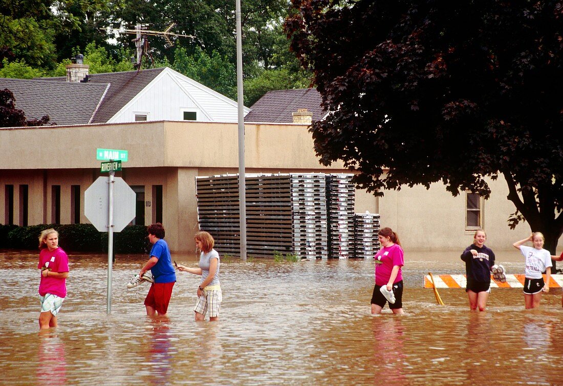 Flooded street,Wisconsin