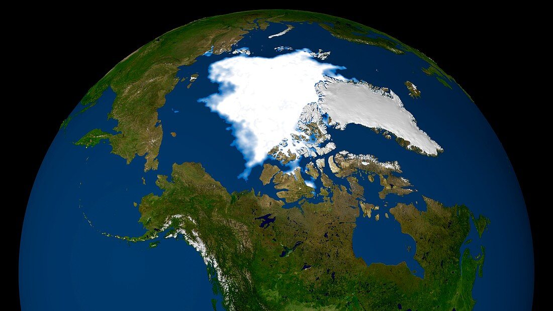 Arctic ice minimum extent,2008