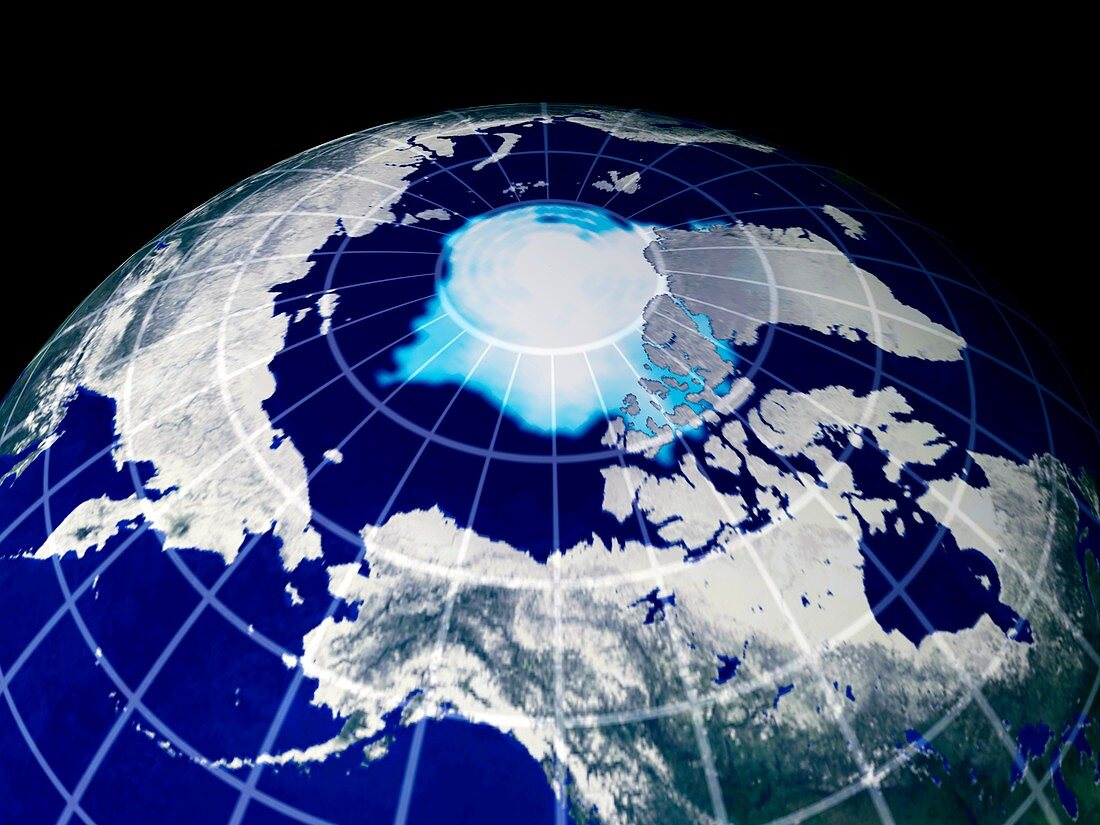 Predicted Arctic ice cover,2075