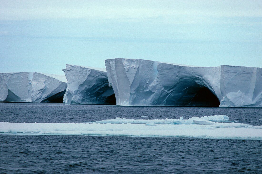 Caves in the Ross Ice shelf
