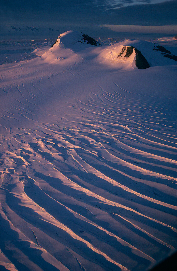 Antarctic midnight sun