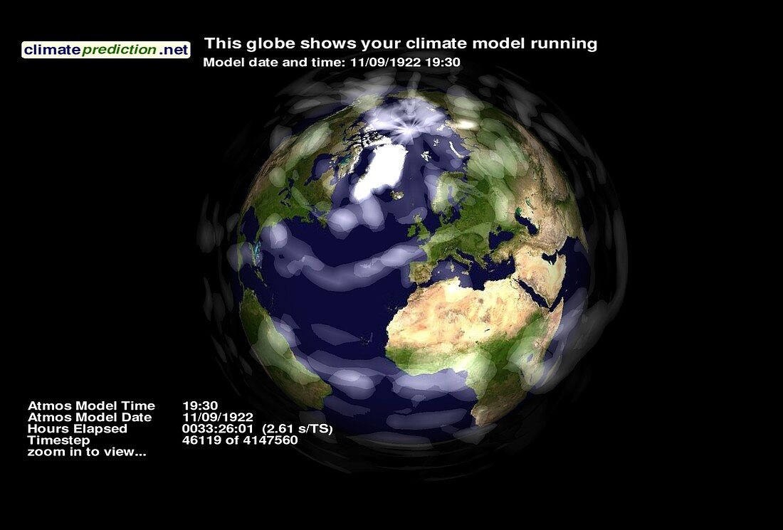 Climate prediction screen saver