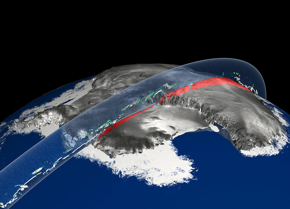 Elevation of Antarctic ice sheets