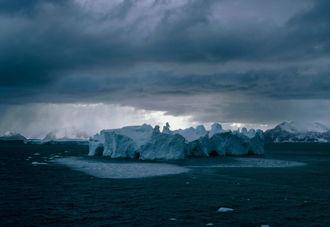Extensively eroded iceberg