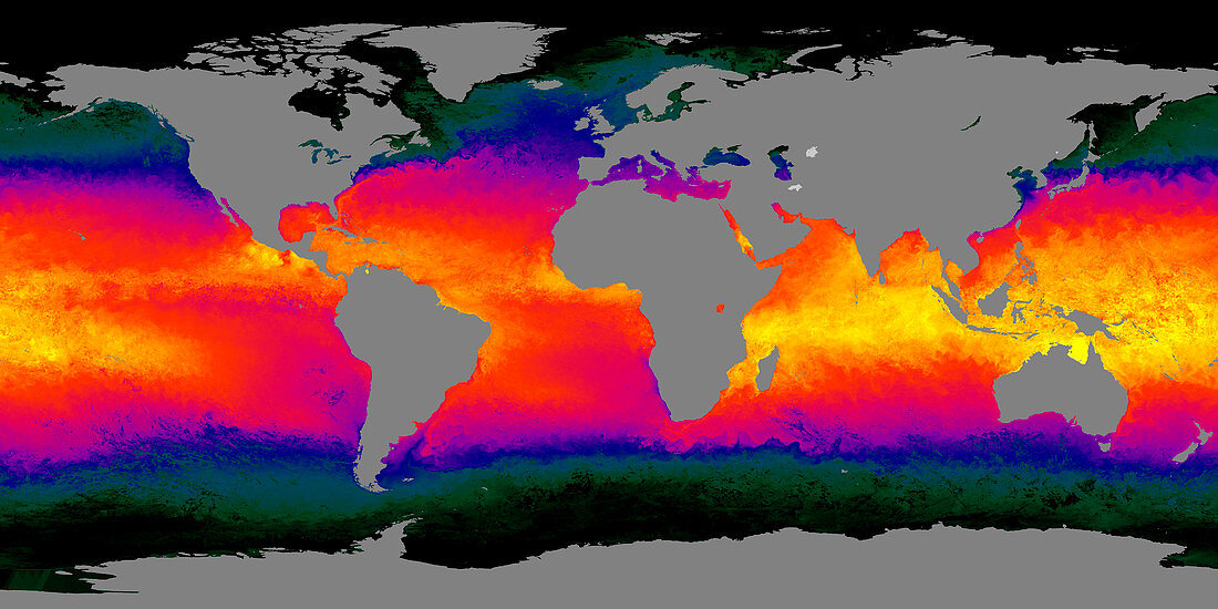 Global sea temperatures,December 2001
