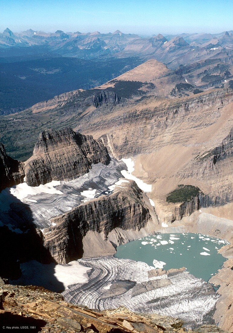 Grinnell glacier,Montana,USA,in 1981