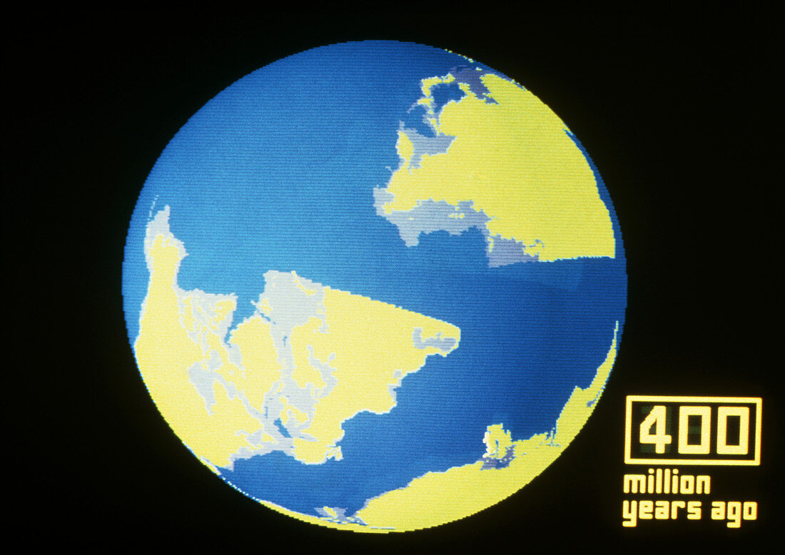 Computer graphic representation of continental