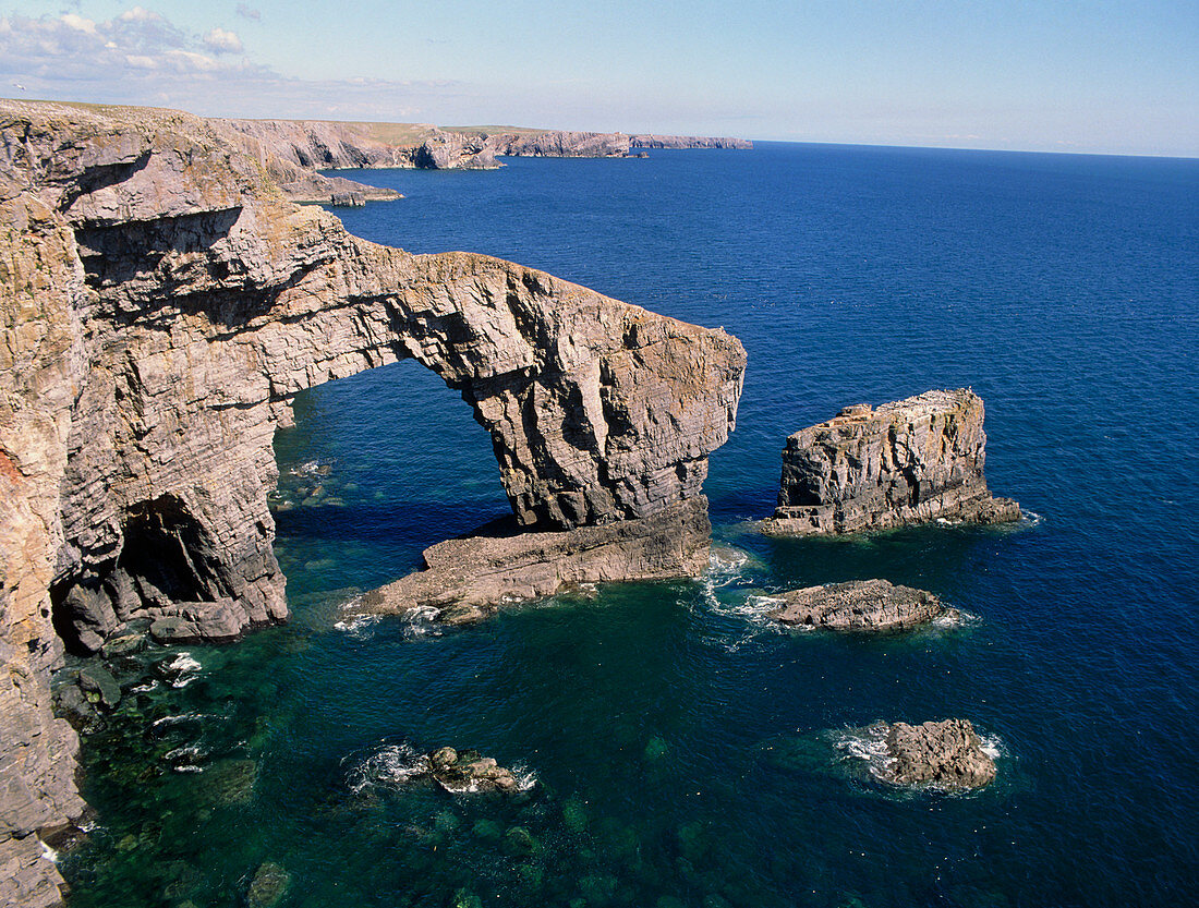 Sea stack and arch