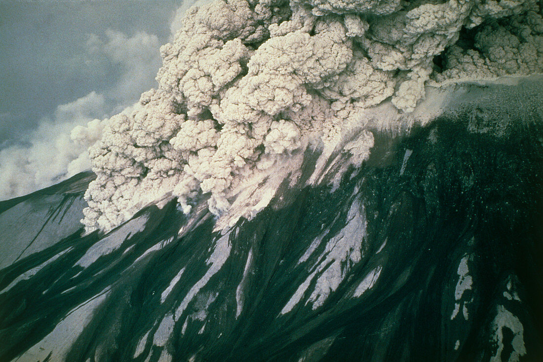Eruption of Mt St Helens Volcano