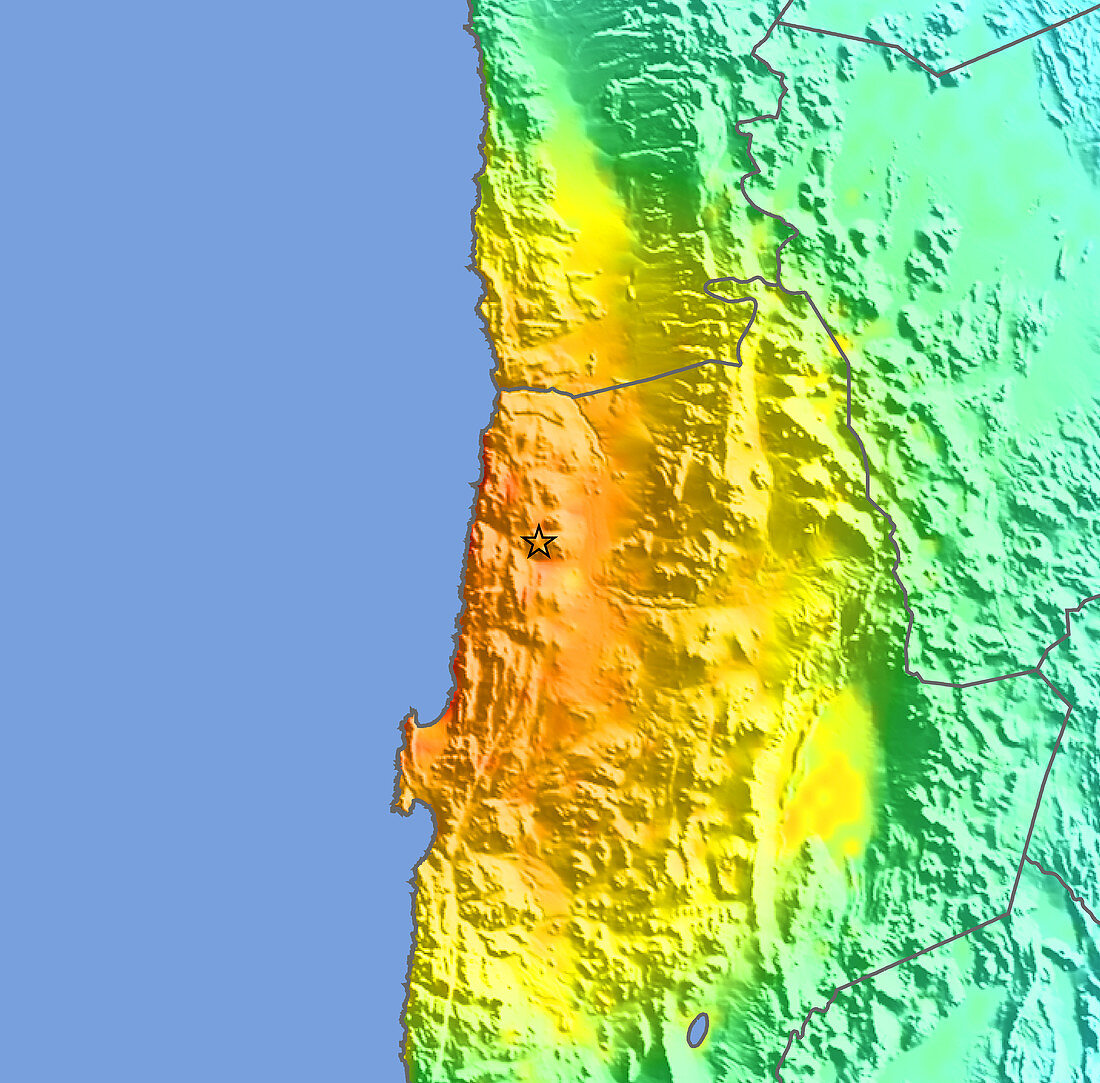 2007 Chilean earthquake intensity map