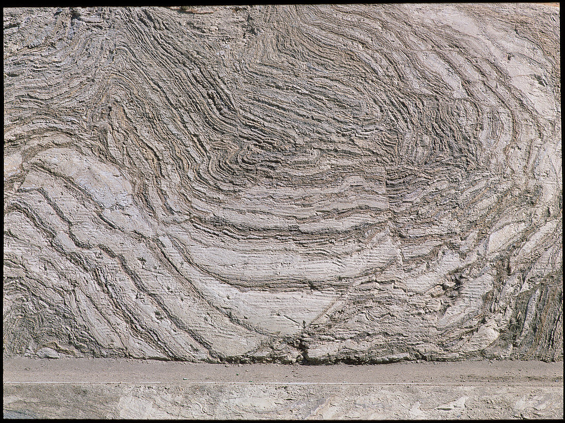 Rock strata of the San Andreas fault