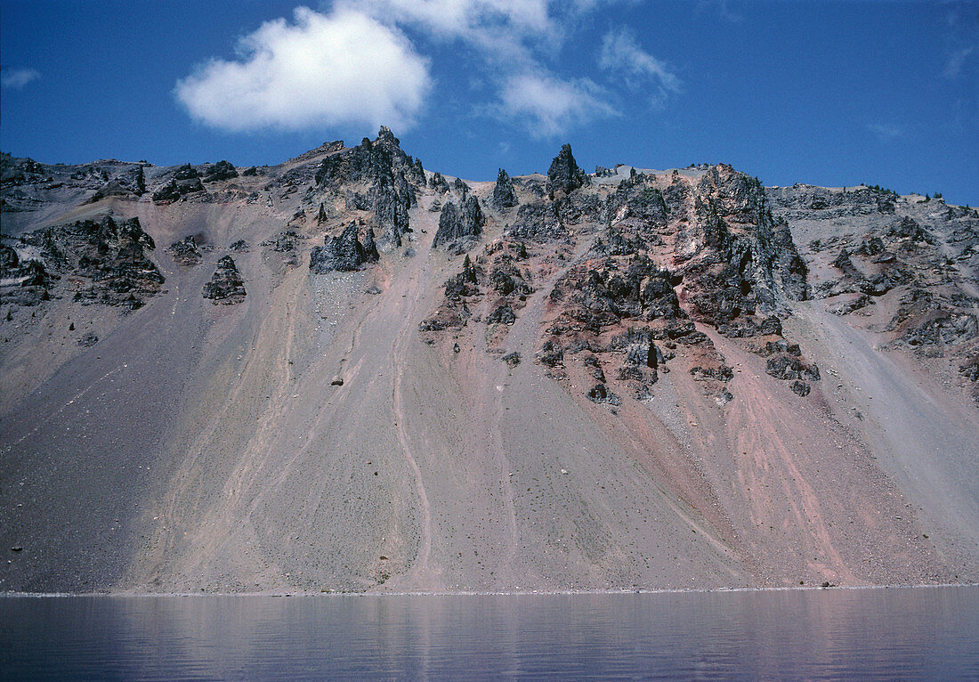 Crater Lake volcanic wall,USA