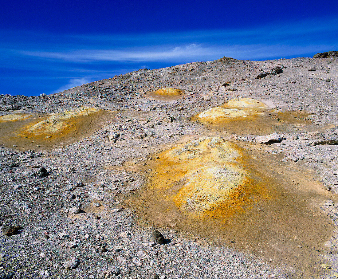 Deposits of sulphur,Iceland