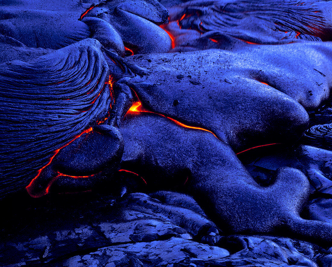 Cooling lava flow