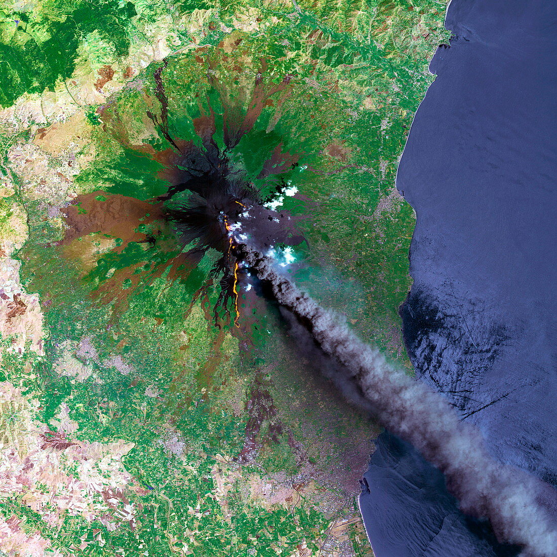 Mount Etna's smoke plume