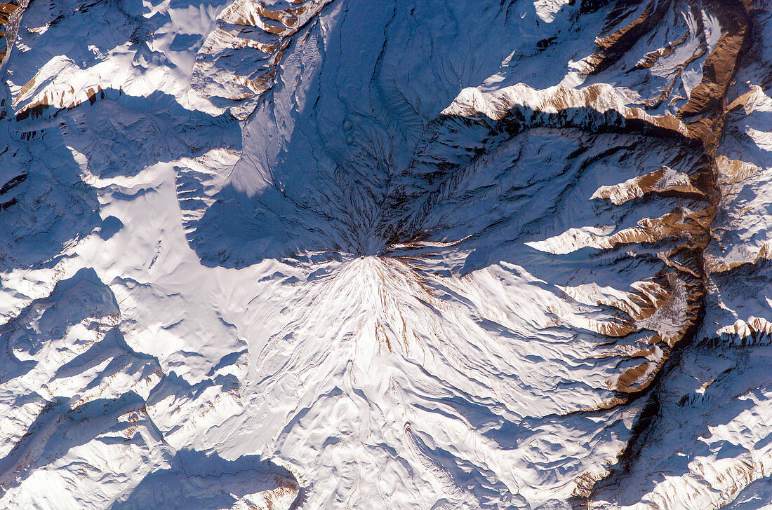 Mount Damavand volcano,Iran,from ISS