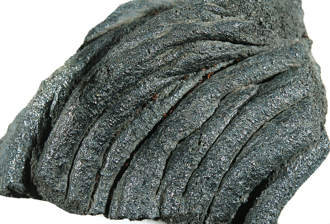 Solidified pahoehoe lava