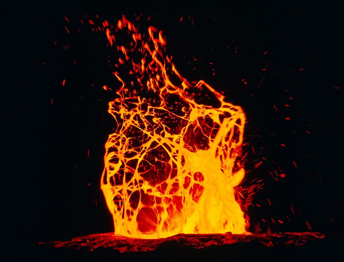 Lava flow from Kilauea volcano